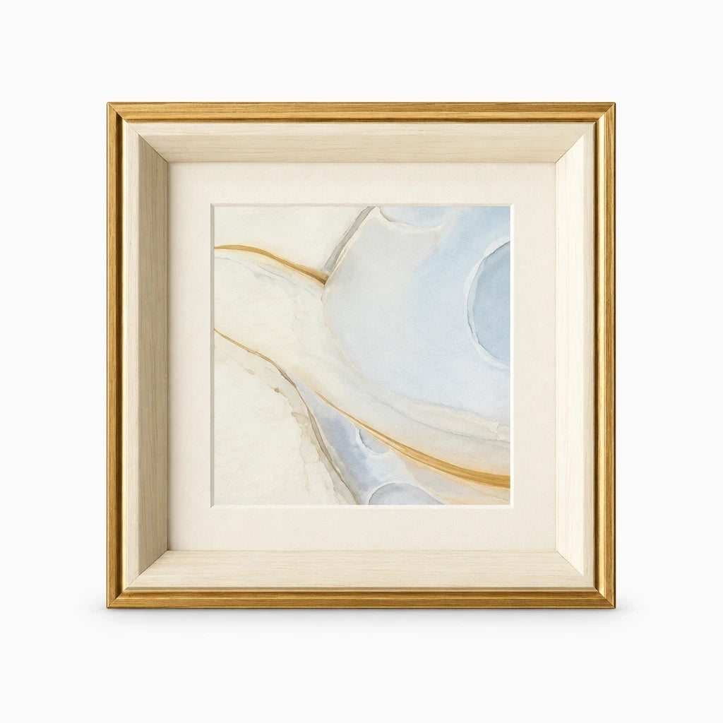 Cadre pour photo carré multicolore disponible, four coloris doré gris rose bois, fenêtre ronde