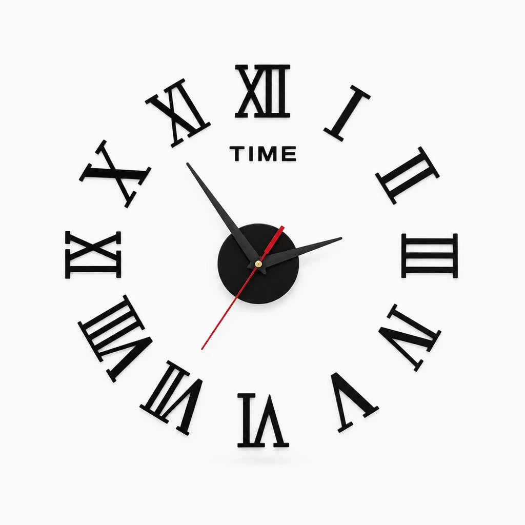 Horloge digitale murale design épurée, décoration murale pour cuisine ou entrée, finition brillante