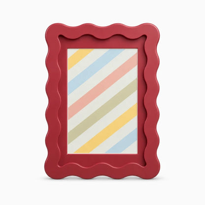 Cadre deco photo coloré structure bois simple affichage mur salon