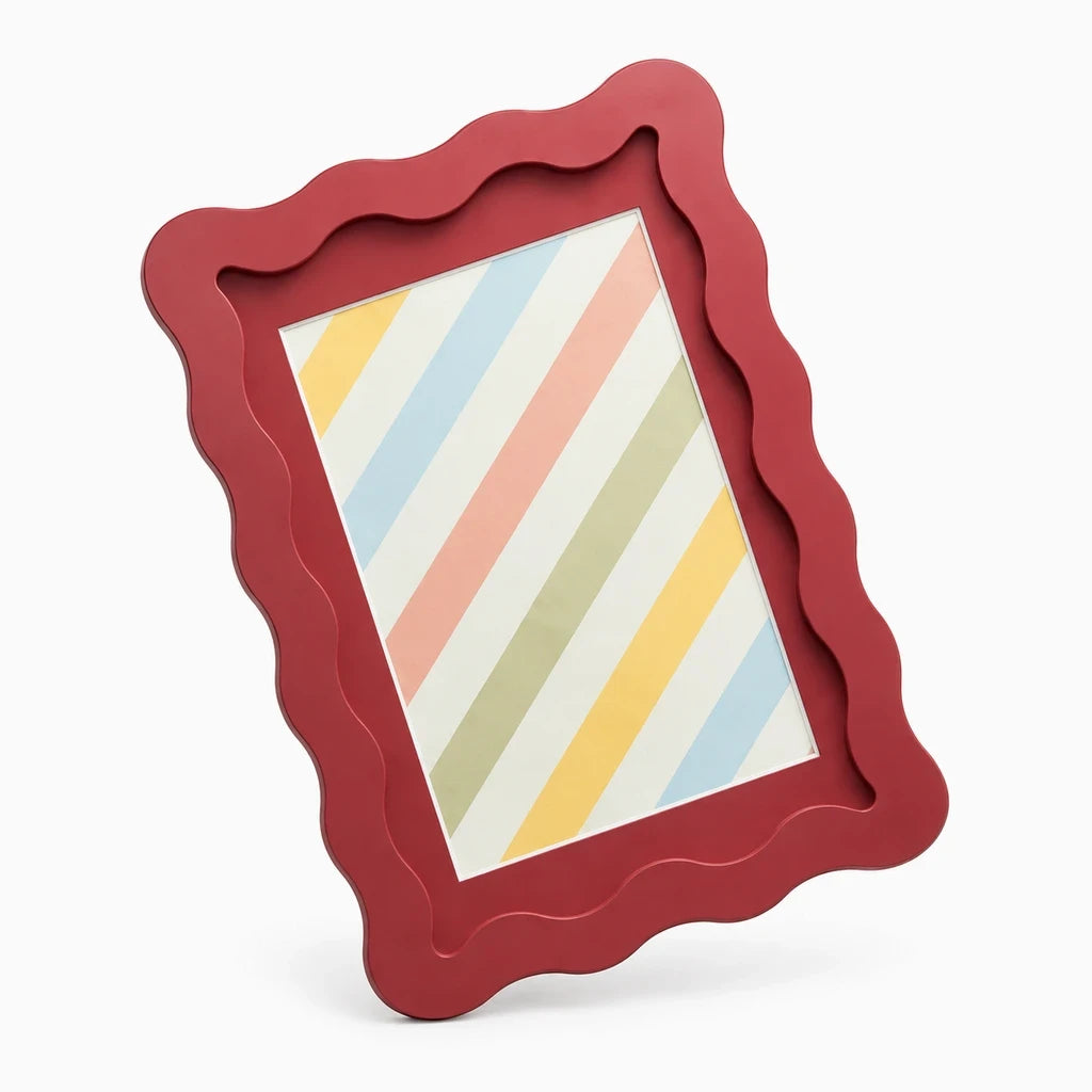 Photo cadre deco rouge structure épurée accueil cliché 20x25 cm