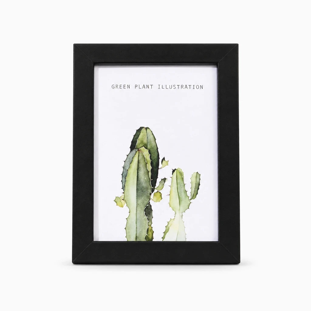 Cadre photo mesure en bois naturel clair, format 20x25 cm, avec passe-partout blanc
