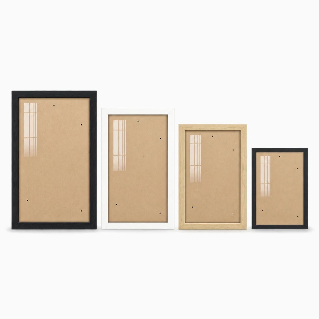Cadre pour grande photo noir 30x40 cm avec passe-partout, fixation murale