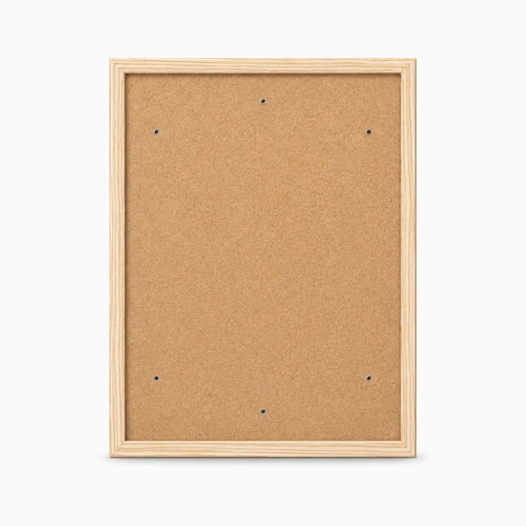 Cadre blanc 21x30 cm accueillant une affiche, structure épurée pour mur
