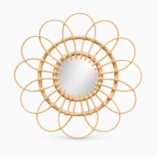 Miroir mural design aux lignes épurées, encadrement géométrique moderne accrochéau mur