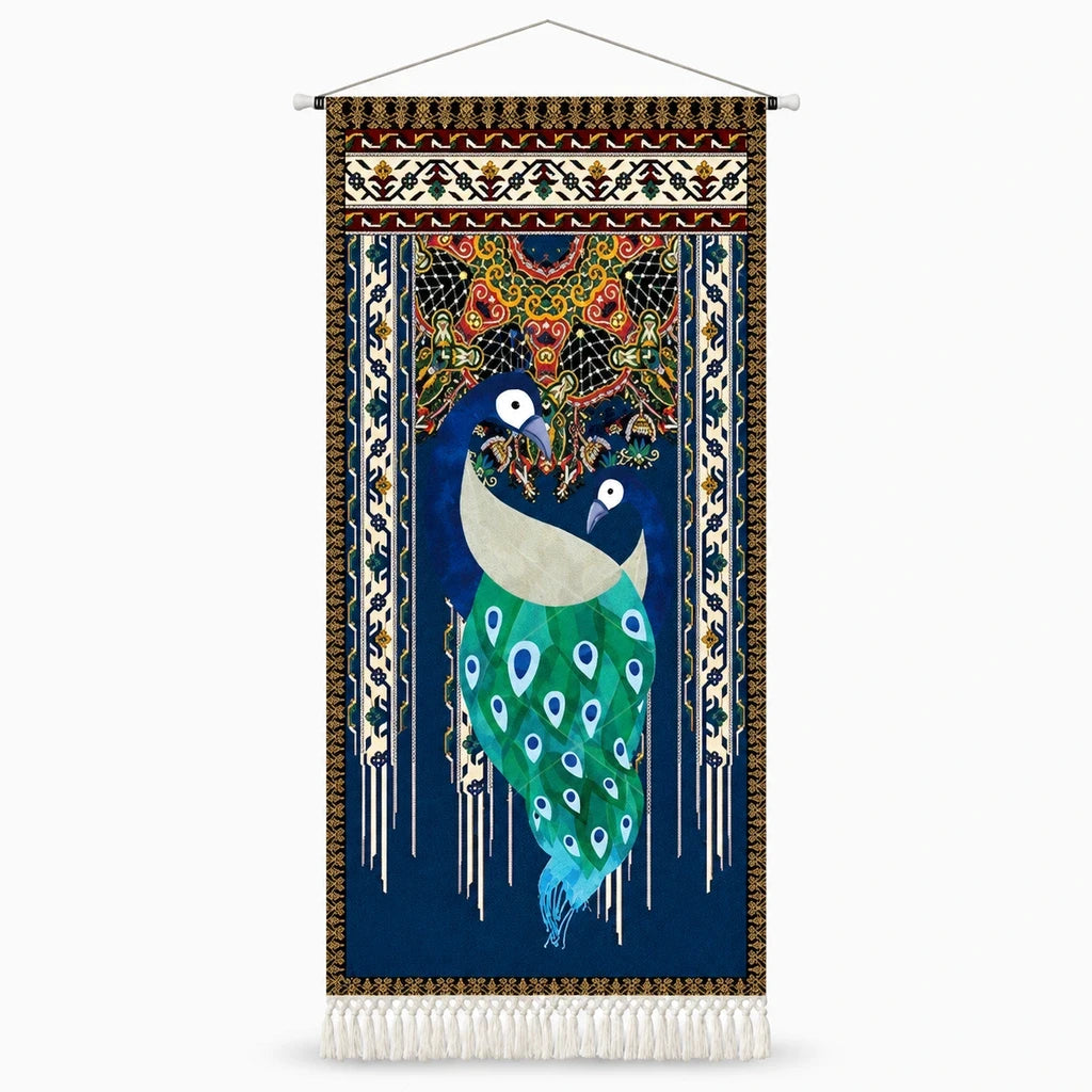 Motif ethnique du papier peint tapisserie murale en gros plan