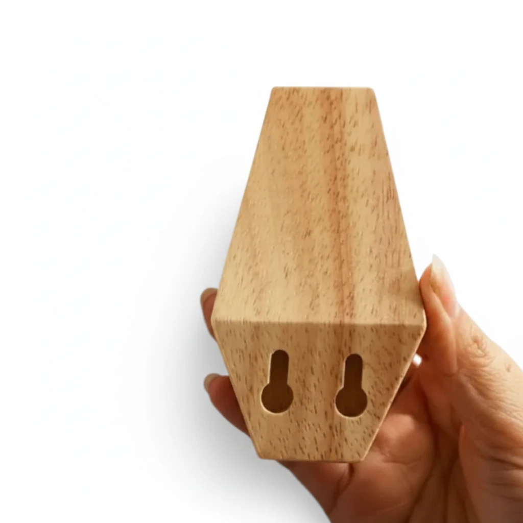 Rangement mural déco fonctionnel en bois clair pour clés, sacs et écharpes