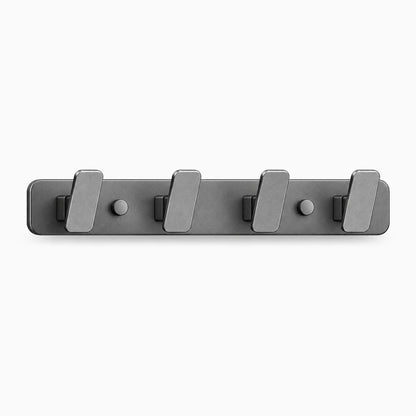 Patère murale noire minimaliste pour ranger clés et accessoires sans encombrement
