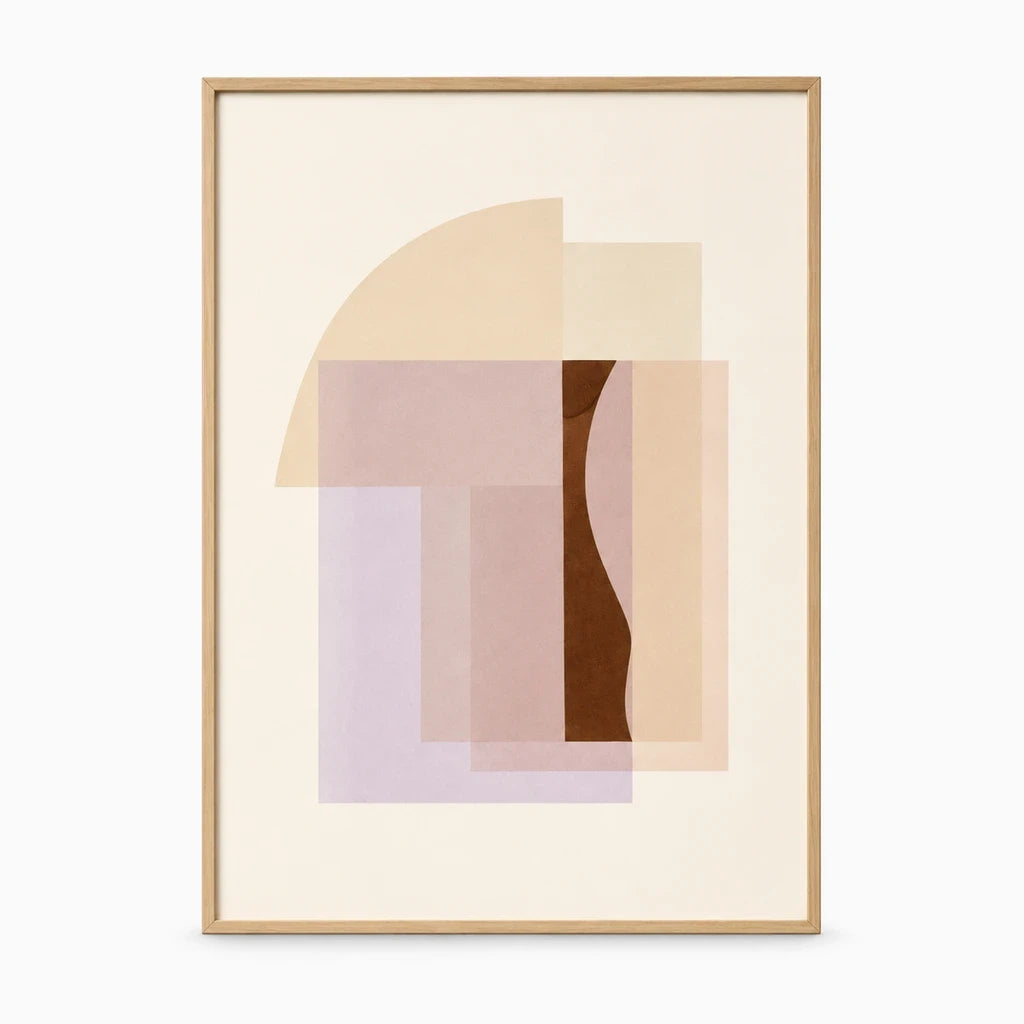 Détail du tableau abstrait multicolore montrant les formes et matière de la toile