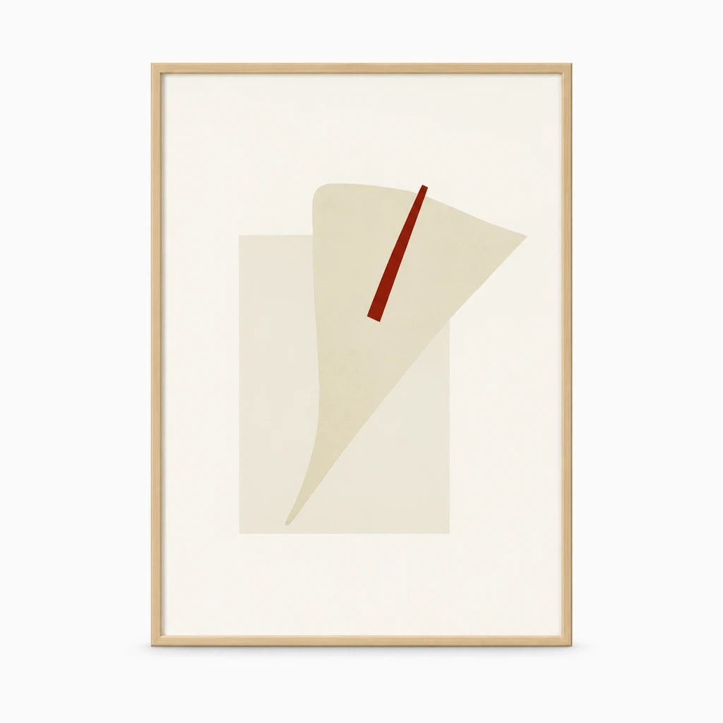 Peinture abstraite multicolore aux lignes épurées pour point focal sans surcharge