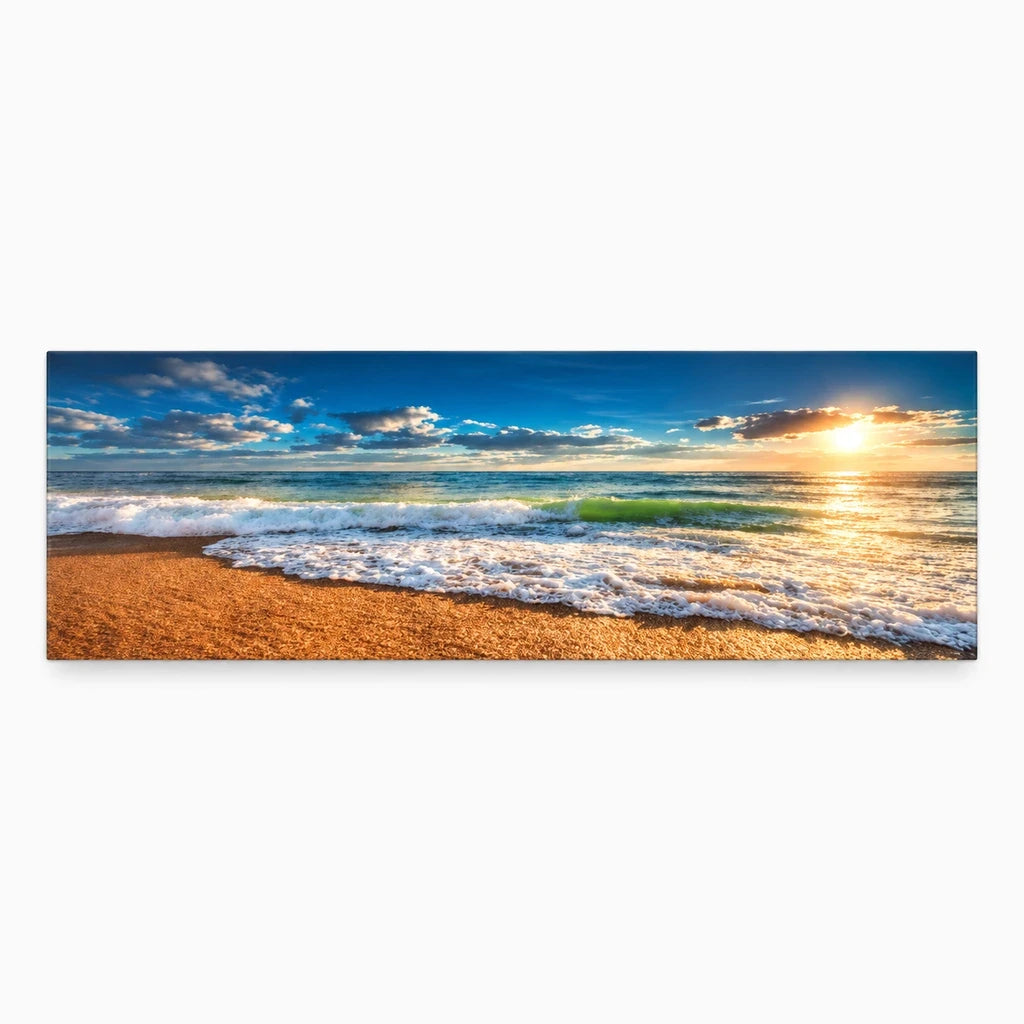 Tableau peinture paysage montagne forêt lac sur toile aux teintes naturelles apaisantes